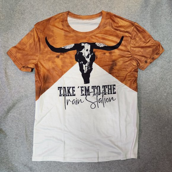 YELLOWSTONE Dutton Ranch - Take 'Em To The Train Station T-Shirt - L Large - NEW - Picture 3 of 4